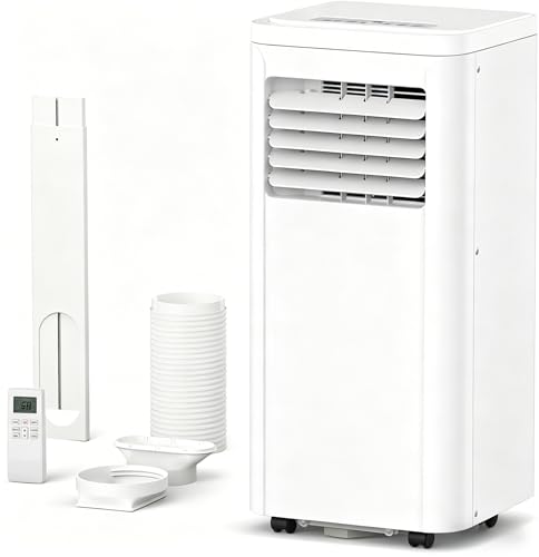 Image of Electactic 8000 BTUs Portable Air Conditioners, 3-IN-1 Portable AC Unit with Cooling, Dehumidification, Fan & Sleep Mode, 24H Timer, Remote Control and Window Kit for Bedroom Home Office
