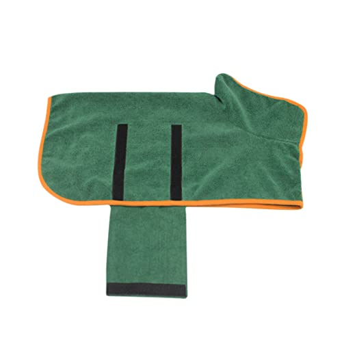 LEDMOMO 犬のバスローブ 犬用バス用品 わんわん キット 犬の噴水 犬の防水コート ペットドライヤー スポンジ 猫バスローブ 犬用バスタオル ペットバスタオル Green