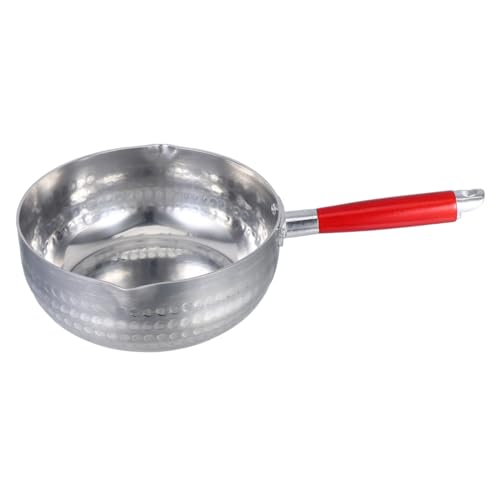 PRETYZOOM Wooden Handle Milk Warmer Induction Compatible Melting Pot for Kitchen Cookware Baking Utensils