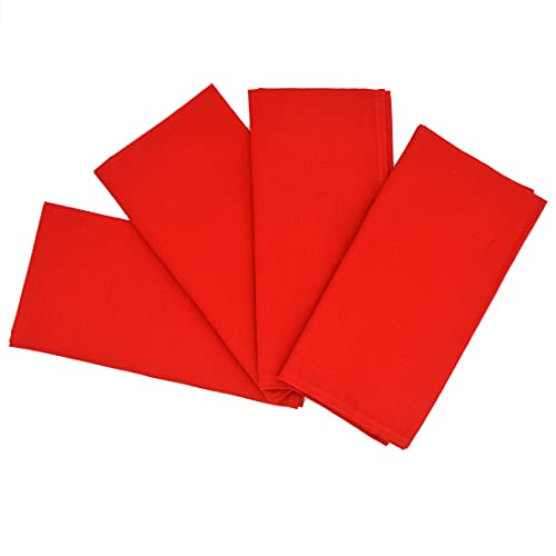 Servilletas de tela rojas cuadradas, set de cuatro miniatura 1