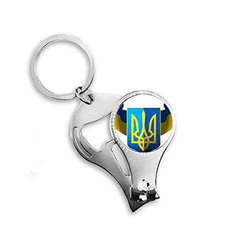 Ukraine National Emblem Country Nail Nipper Ring Key Chain Bottle Opener Clipper