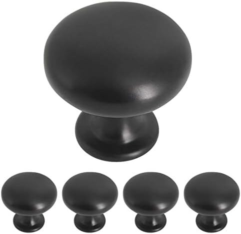 Probrico 15 Pack Solid Copper Cabinet Door Knob Furniture Drawer Handle Mushroom Kitchen Cupboard Pull Diameter 30mm Polished Rose Gold