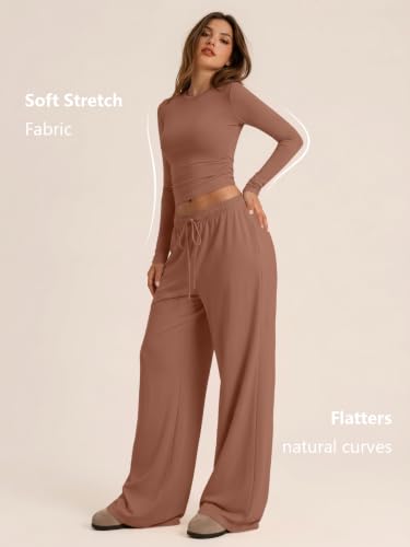 Image of Trendy Queen Women's 2 Piece 2026 Fall Fashion Lounge Set with Pockets
