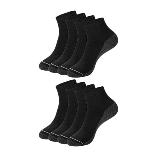 Image of Hanes Men's Crew Socks Pack, 8 Pairs, Max Cushion Moisture-wicking Ankle Socks for Men, Cushioned Ankle Length
