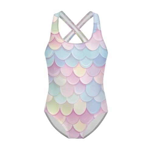 Image of JEOCODY Swimsuit for Girls One Piece Bathing Suit for Teens Crossback Hawaiian Beach Swimwear