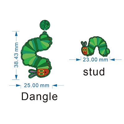 Handmade Lovely Sitting Frog Dangle Earrings Cute Green Frogs Snails Caterpillar Earring Acrylic Cartoon Animal Drop Earrings for Women Aesthetic Gifts2