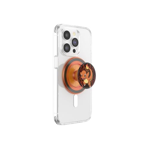 Image of PopSockets Phone Grip for MagSafe, Magnetic Holder, Phone Stand, Pokemon - Charmander Flame