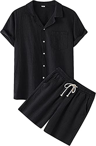 Ensemble homme coton et lin idéal pour vos vacances d'été et journées détente