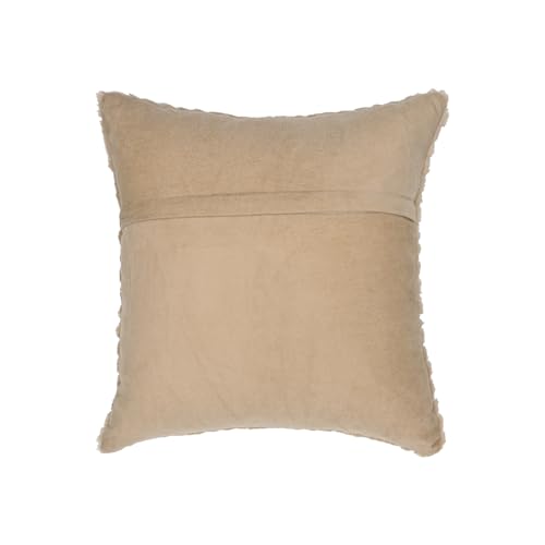 Image of Wakefit Designer Cushion Cover | 16x16 inch | Velvet Fabric | Machine Washable | Pack of 1 | Fur Beige