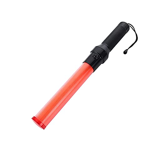 BuyWeek LED Signal Verkehrssicherheitsstab, Verkehrsstab Taschenlampe Leuchtstab Ampel Steuerstab für Outdoor Camping Notfälle