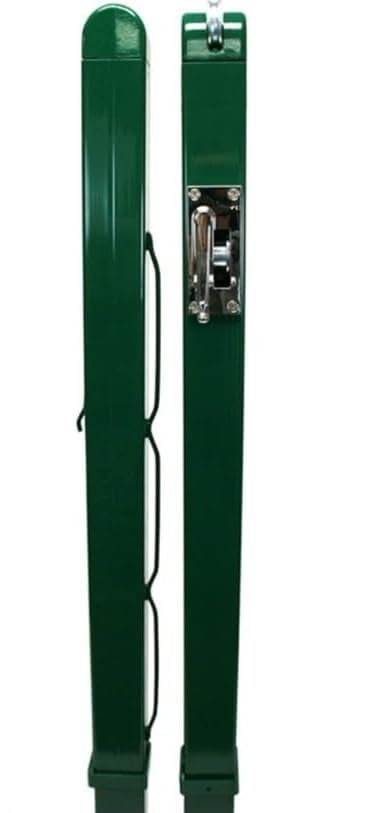 Douglas Premier Tennis Posts – Permanent Court Kit – 3” Square, Internal Wind, Green – Optional Ground Sleeves