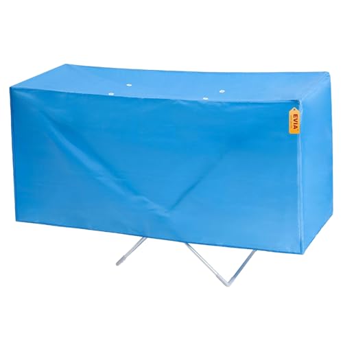 LUVDECO Heated Clothes Airer Drying Cover Electric Folding Dryer Cover Helps to Speed Up Drying 146x53x74cm Polyester Winged Heated Clothes Airer Covers Drying Rack Covers (Cover Only) (Blue)