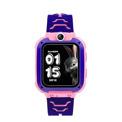 Image of GameSir Q18 Kids Smart Watch, 2G /3G Connectivity, Voice Calling, GPS Tracker, Two-Way Calling, SOS Function, Camera & Water Rasistence, Smartwatch for Kids - Boys & Girls - (Pink)