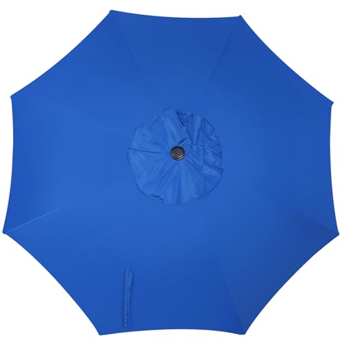 Image of Blissun 9' Outdoor Patio Umbrella, Outdoor Table Umbrella, Yard Umbrella, Market Umbrella with 8 Sturdy Ribs, Push Button Tilt and Crank