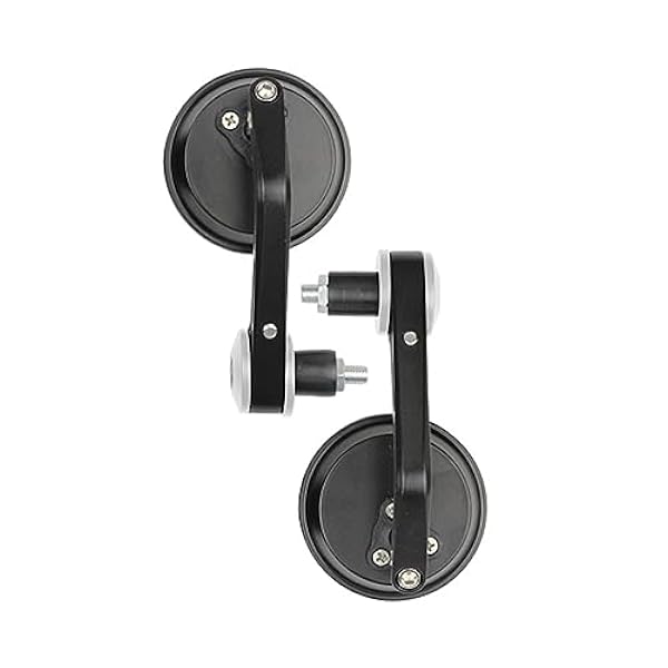 Spiegels voor scootmobielen Universele Motorfiets Aluminium Spiegels Ronde Opklapbare Zijspiegel Motorconversie Ronde Kersen Stuurspiegel Bromfiets spiegels (Color : Yellow)