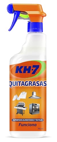 KH-7 Quitagrasas, Desengrasante | Elimina sin esfuerzo la Grasa y Suciedad | Aplícalo en la Cocina, Ropa, Exterior o Vehículos | Apto para todas las Superficies y Tejidos | Pulverizador 715ml.