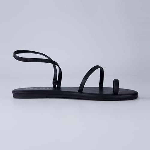 CUSHIONAIRE CHAI Women’s Strappy Sandals – Flat Sandals for Women, Comfortable Beach Sandals, Summer Slip-On Shoes, Casual Dressy Sandals4