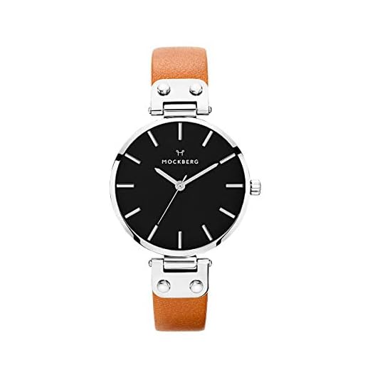 Mockberg Dam analog kvarts smart klocka armbandsur med läderarmband MO112