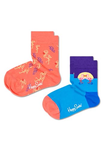 Happy Socks Boys' 2-Pack Kids Flamingo Socks