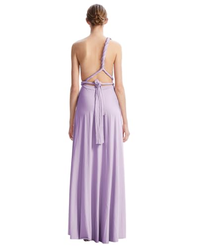 Image of Multi-Way Wrap Infinity Maxi Dress for Bridesmaids & Wedding Guest | 31 Colors for All Wedding Themes, One Size & Plus, 1 Dress for Any Events, Evening, Prom, Gala, Non-See-Through, Wrinkle-Free