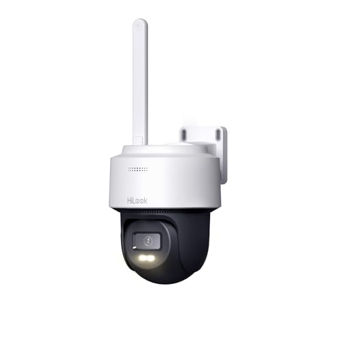 HiLook by HIKVISION Telecamera da esterno Wi-Fi, smart camera con rilevatore di movimento, rilevamento intelligente, visione notturna, audio bidirezionale, slot per scheda SD, 4MP (2560×1440)