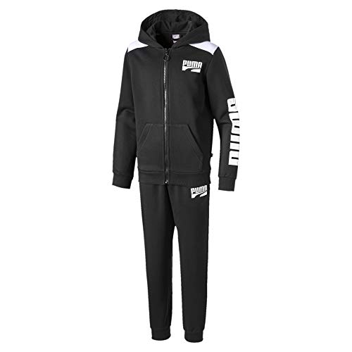 Puma Rebel Bold Sweat Suit FL B, Tuta Sportiva Bambino, Black, 11/12 A