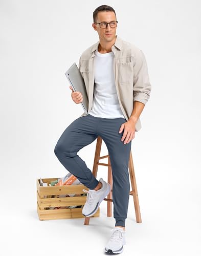 Image of G Gradual Men's Golf Joggers Pants with Zipper Pockets Stretch Sweatpants Slim Fit Track Pants Joggers for Men Work Running
