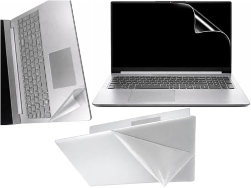 Image of Anjo 3 in 1 Combo of Laptop Trackpad & Backside Lid Full Body Skin Sticker Lamination Cover (Transparent) with Laptop Screen Guard Suitable for 15.6 Inch & 16:9 Display Aspect Ratios Laptops
