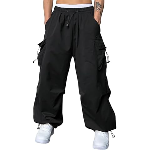 JMIERR Men's Wide Leg Cargo Pants Cover