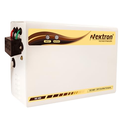 Image of NEXTRON Deluxe Automatic Voltage Stabilizer Used Upto 1.5 Ton Ac | Working Range : 170 V To 270 V Single Booster With 5 Years Warranty 4 Years Service Warranty (5Kva Stabilizer), White