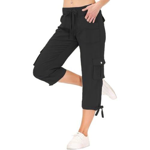Women's Cargo Capris Hiking Pants with 6 Pockets Lightweight Quick Dry Loose Fit Casual Outdoor Travel Summer Pants for Women2