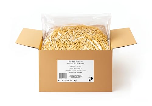 PURIS Pantry Textured Pea Protein, Unflavored Meatless Vegetable Crumbles, Equals 15 lbs Ground Beef, Soy...
