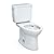 TOTO Drake Two-Piece Elongated 1.28 GPF TORNADO FLUSH Toilet with CEFIONTECT, Cotton White - CST776CEG#01