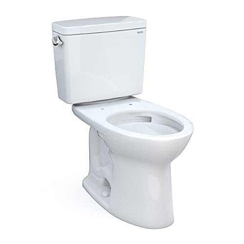 TOTO Drake Two-Piece Elongated 1.6 GPF Universal Height TORNADO FLUSH Toilet with CEFIONTECT, Cotton White - CST776CSFG#01 #1