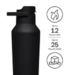 Corkcicle Sport Canteen 20 oz Water Bottle, Rifle Paper Pink Hydrangea - Image 3
