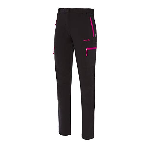 Izas Outdoor Pantalon Mount-Strtch pour Femmes (Noir/Fuxia, M)