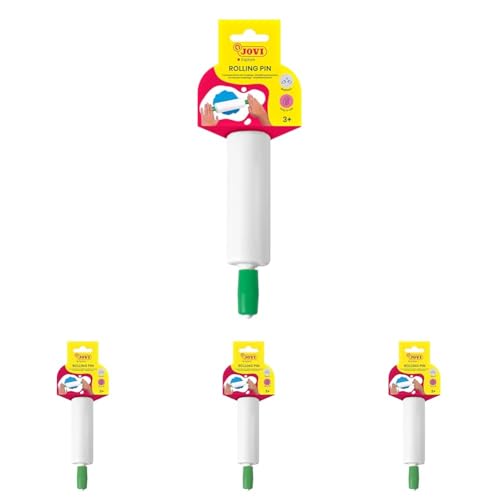 Jovi - Rouleau à modeler, idéal pour la pâte à modeler, la pâte molle ou la pâte à modeler durcissant à l'air (155R) (Lot de 4)