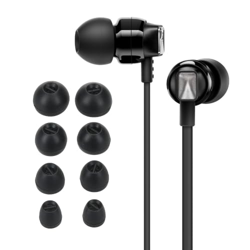 kwmobile 8X Embout Compatible avec Sennheiser CX 300S / CX 6.00BT / Momentum in-Ear - Embouts de Rechange en Silicone pour Écouteurs Noir