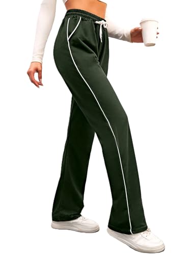 Image of SAKHWALA Women's Striped Track Pants | Women Trackpants | Women Lower /Pyjama | Lounge Pants | Loose Fit Trackpants | Gym /Yoga /Casual Wear Pants