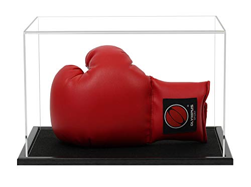 Widdowsons Display Cases Vitrine en Acrylique pour Exposition à l’Horizontal d’Un Gant de Boxe, avec Un Socle en Bois Noir, Dimensions intérieures : L 35 x l 25 x H 22,5cm Cover