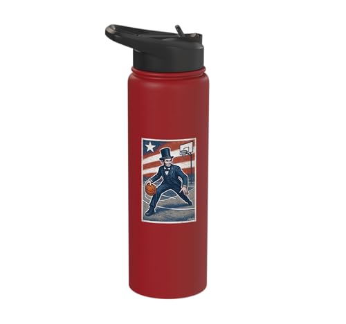 ABE LINCOLN ALL-AMERICAN BASKETBALL CROSSOVER Stainless Steel Insulated Water Bottle