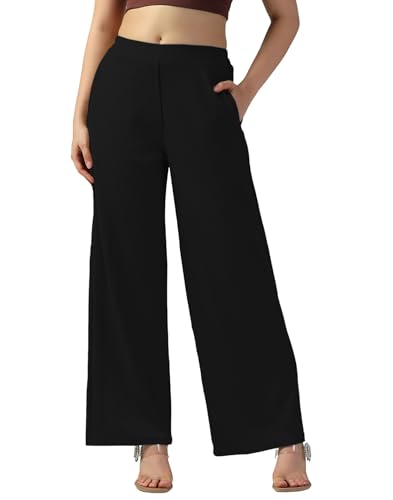 Image of Selvia Women's Lycra Straight Korean Style Trouser, Regular Fit Casual Pants