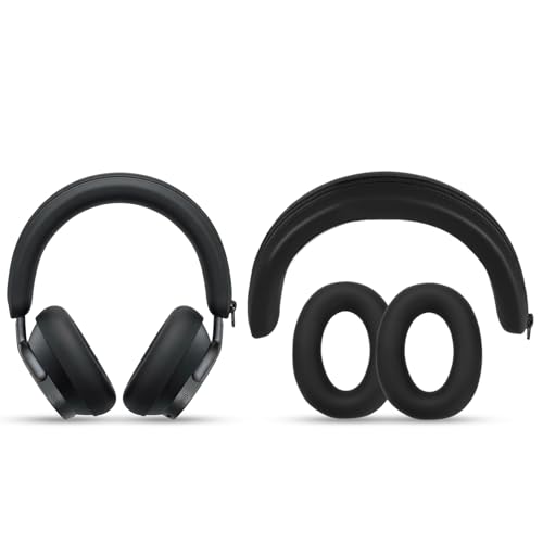 Funda para Baseus Inspire XH1, 2 juegos de cubiertas de silicona anti-sudor para orejas y protector para diadema, lavable y a prueba de rayaduras (negro) miniatura 1