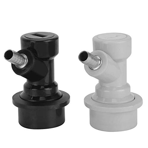 2Pezzi Tappo di Carbonatazione, con 2Pezzi Tappo a Sfera Liquido Disconnect 1/4" Barb Hot, Accessori per Carbonatore in Acciaio Inox per Acqua di Soda Homebrew Birra Carbonata