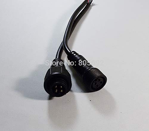 Gimax 4 Pin Jack Male Female 0.5mm Waterproof Cable Lead LED Strip Water Resistant Wire Line Connector Adapter- 200Sets/Lot