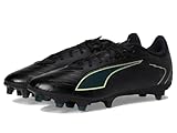 Puma Men's Ultra Play Firm, Artificial,Ground Soccer Cleats, Black-Fizzy Light-Green Terrain AH25, 13