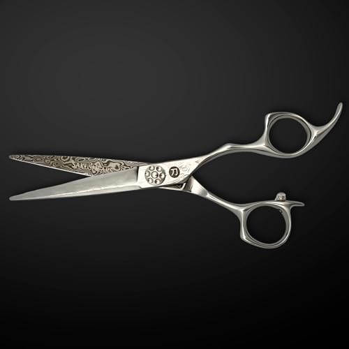 Damascus Hair Cutting Shears - Saki Kanzen - 6 Inch Master Level Hair Cutting Scissors - Damascus Steel
