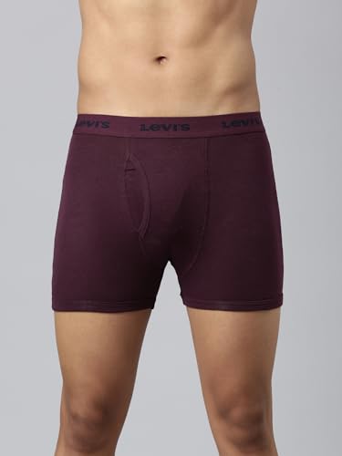 Image of Levi's 001 Classic Boxer Brief for Men | 100% Pure Cotton | Solid | Mid-Rise Men's Underwear | Anti-Roll Waistband | Durable Comfort with Extra Supportive Gusset | Functional Fly | Pack of 2