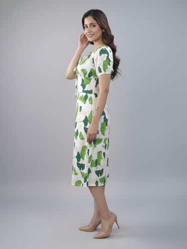 Image of Leriya Fashion Dress for Women | Western One Piece Dress for Women Short & Long | Short Sleeve Casual Summer Dresses for Beach & Stylish Party Outifits Knee-Length