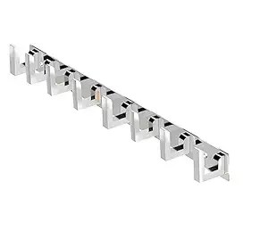 GAIYERA Pack 1 Stainless Steel L typs Wall Door Hook Pemium Classic 8 Pin Cloth Hanger Wall Door Hooks Rail for Hanging Clothes, Towel Hook Rail